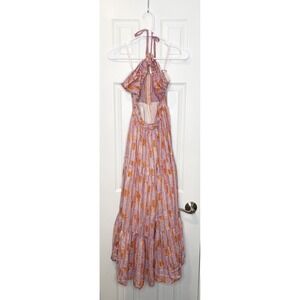 Lemlem Women's Gigi Halterneck Cutout Printed Midi Dress‎ Pink XS